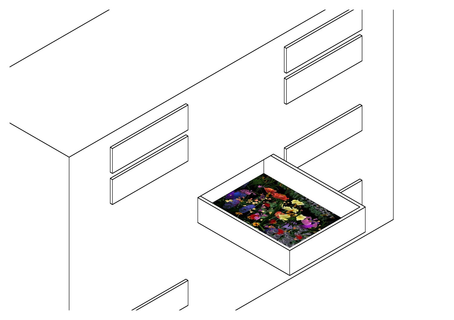 Flower of My Secret drawer setup