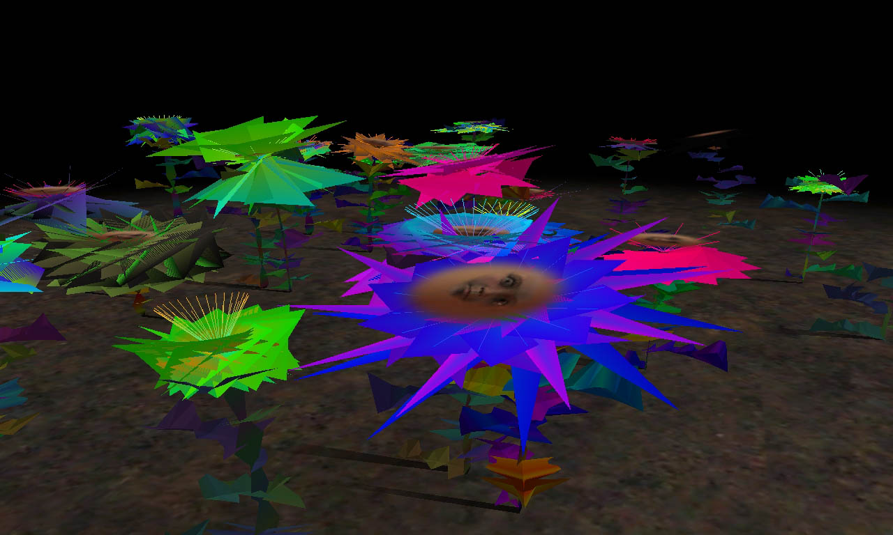 Flower of My Secret flowerbed evolving over time as new stories are added