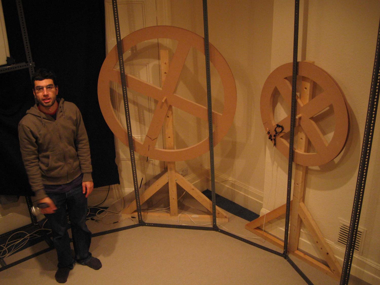Person standing next to Haunt coils